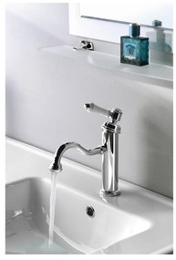 Стояща батерия за мивка в лъскаво-сребрист цвят Vienna – Sapho