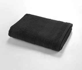 Черна памучна хавлиена кърпа от тери 70x130 cm Tendresse – douceur d'intérieur