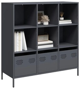 Sonata H Висок шкаф, антрацит, 101,5x39x103,5 см, стомана
