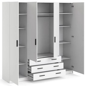 Бял гардероб 196x200 cm Sprint – Tvilum