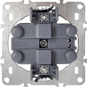 Двоен контакт със заземяване и рамка OSTE JNH002-G Beige