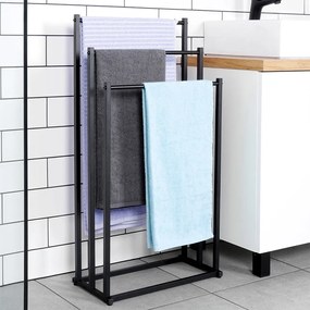 Стойка за хавлии за баня, метална стойка, 3 нива