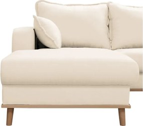 Кремав ъглов диван (ляв ъгъл) Beata - Ropez