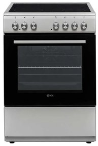 Готварска печка VOX CHT 6205 IX, 8600W, 69 л, Клас А, Витрокерамичен плот с 4 зони, 8 функции, До 250C, Инокс