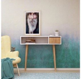 Конзолна масичка KIOGI 94x100 cm бяла/бежова