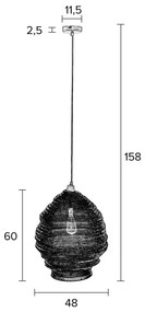 Висяща лампа в златист цвят , ø 48 cm Lena - White Label