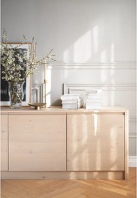 Скрин от декор от дъб в светло естествен цвят 180x70x40 cm Melstone – Rowico