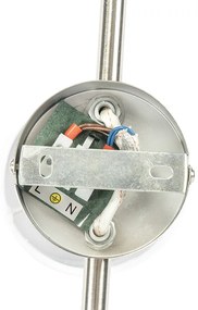 Стъклен таванен прожектор с бял абажур 3-светлина регулируем - Hetta