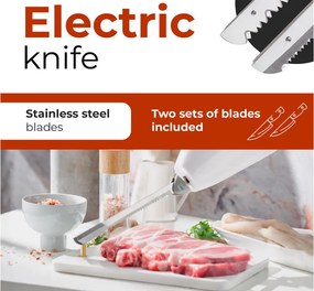 Електрически нож Adler AD 4512,200 W,Бял