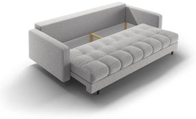 Светлосив разтегателен диван с място за съхранение от букле 222 cm Bali – Cosmopolitan Design