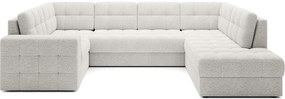 Ъглов диван Bale U-Бяло-Десен