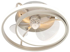 Стоманен вентилатор за таван 46,5 см с LED и дистанционно управление - Kees
