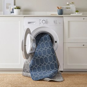 Тъмносиня пътека подходяща за пране 57x230 cm Argyll – Flair Rugs