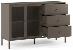 Сив метален скрин 140x90x40 cm Fayna – Marckeric