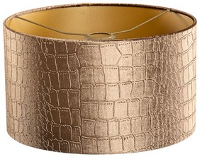 Кадифена абажура с дизайн на крокодил и златно покритие 35/35/20