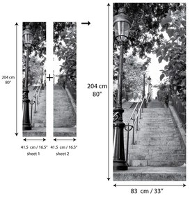 Самозалепващ се стикер за врати на стълбища Parisian - Ambiance
