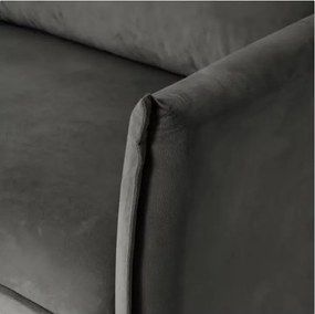 Тъмносив кадифен диван 203 cm Juli – Ropez