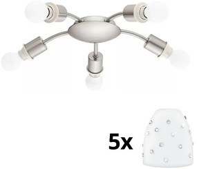 Eglo - LED таванно осветително MY CHOICE 5xE14/4W/230V хром/бяло