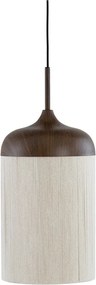 Тъмнокафяво висящо осветително тяло с текстилен абажур ø 27,5 cm Dania – Light &amp; Living