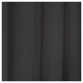 Тъмносива ленена завеса с примки Night Time, 250 x 140 cm - Linen Tales