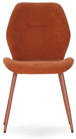 Теракотени тапицирани трапезни столове в комплект 4 бр. Ansu – Marckeric