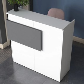 Рецепционна маса MA102, цвят Бял Антрацит