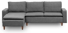 Сив ъглов диван (ляв ъгъл) Lungo – Balcab Home