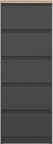 Тъмносив скрин 40x111x50 cm Naia – Tvilum