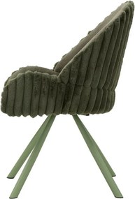 Зелени тапицирани трапезни столове в комплект с подлакътници 2 бр. Stockholm – Mauro Ferretti