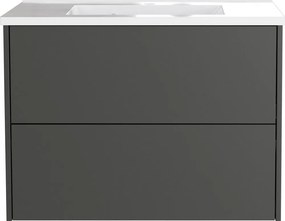Антрацитен матов стенен шкаф за мивка 81x61 cm Bodera – Germania