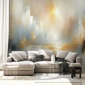 Тапет – Абстрактни златни и сиви тонове