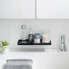 Матово черно стоманен рафт за баня без пробиване Film Hook – YAMAZAKI