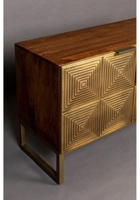 ТВ масичка от мангово дърво в златисто 40x60 cm Volan - Dutchbone