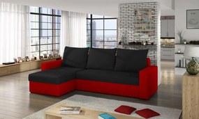 Ъгъл диван Luno-Black – Red