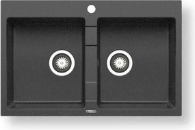 Pyramis 70053201 - Кухненска мивка SPARTA 78x50 cm гранит/черен
