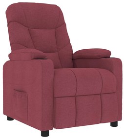 339095 vidaXL Масажен стол, виненочервен, текстил