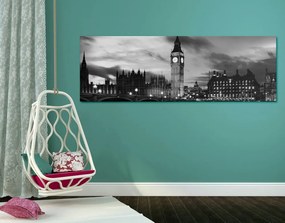 Картина на платно – Big Ben в Лондон в черно и бяло