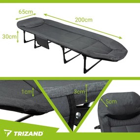 Сгъваемо походно легло Trizand – Туристическо легло за къмпинг с калъф за носене