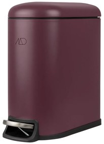 Тъмнолилаво метално кошче за боклук с педал 5 l Mini Walther – Mette Ditmer Denmark