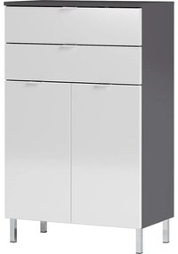 Бяло-сив висок шкаф за баня 60x97 cm Mauresa - Germania