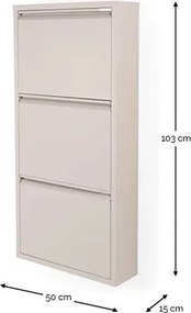 Кафяво-сива метална накланяща се стойка за обувки 50x103x15 cm Billy – Spinder Design