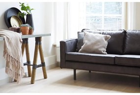 Черен диван от изкуствена кожа 277 cm Rodeo – WOOOD