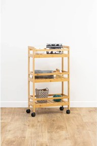 Кухненска количка 5five Linha, Малка, Бамбук, 3 нива