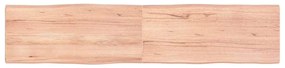 363974 vidaXL Плот за маса светлокафяв 180x40x(2-4) см обработен масивен дъб