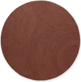 Ръчно изработен вълнен кръгъл килим в тухлен цвят ø 120 cm Calmio – Hanse Home
