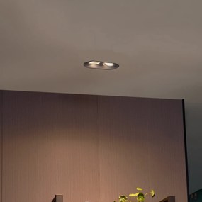 Кръгъл вграден прожектор черен GU10 50mm 2-светлина - Hubs