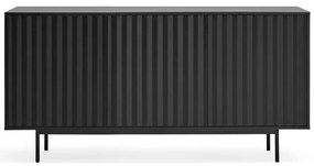 Черен нисък скрин 159x80 cm Sierra – Teulat