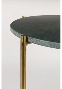 Зелена масичка за кафе с мраморен плот Timpa - White Label