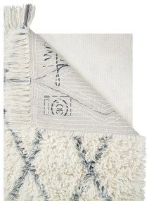 Кремав ръчно изработен вълнен килим подходящ за пране 140x200 cm Berber Soul – Lorena Canals