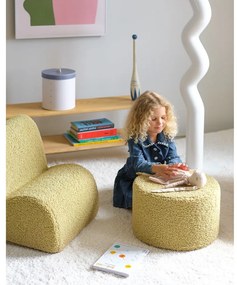 Зелен детски пуф от букле – Wigiwama